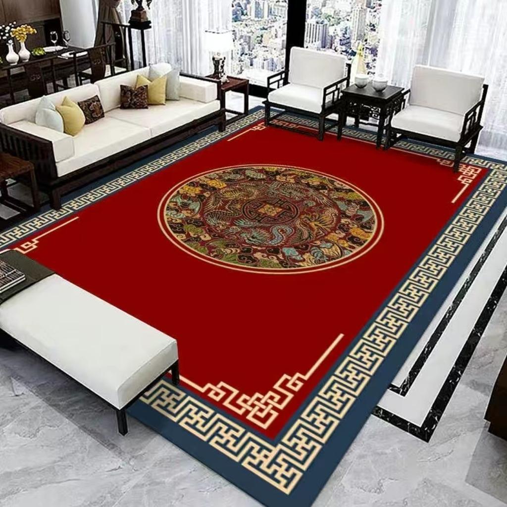 Роскошные большие коврики для гостиной, журнальные столики в китайском стиле, ковры для декора спальни, нескользящие моющиеся напольные коврики, коврик для входа