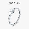 925 Sterling Silver Simple Brillar Cadena Fashion Finger Ring Elegant Heart Fine Jewelry For Female Women Gift