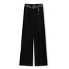 1116 new early autumn high-end national style new Chinese sexy embroidery suspender light luxury loose trousers set M8111