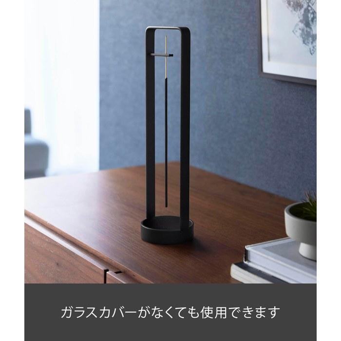 Yamazaki Incense Stand with Ash Guard - Black - W7.2 x D7.2 x H28cm - Tower 10014