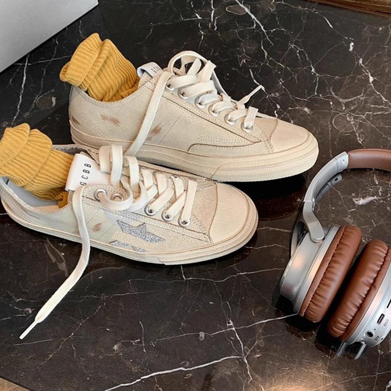 Виноградная студия motherlee коровья кожа сделаны старые грязные туфли ретро шнуровка повседневные туфли на звездной подошве женские маленькие грязные туфли