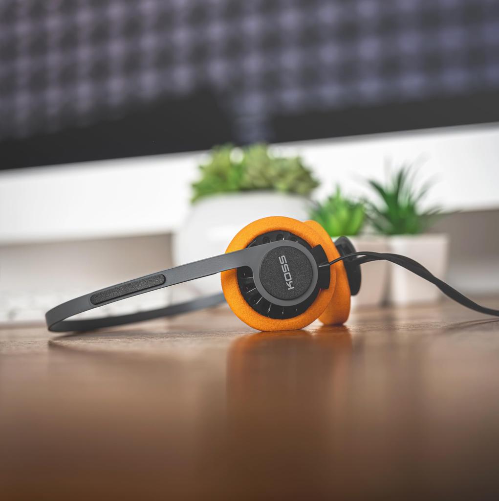 Koss KPH40 Utility Накладные наушники Съемный кабель Ультралегкие Stealth Black