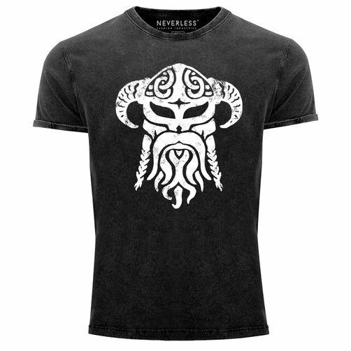 Vintage Shirt Viking Viking Helmet Northmen&women Print Shirt Unisex T-shirt-