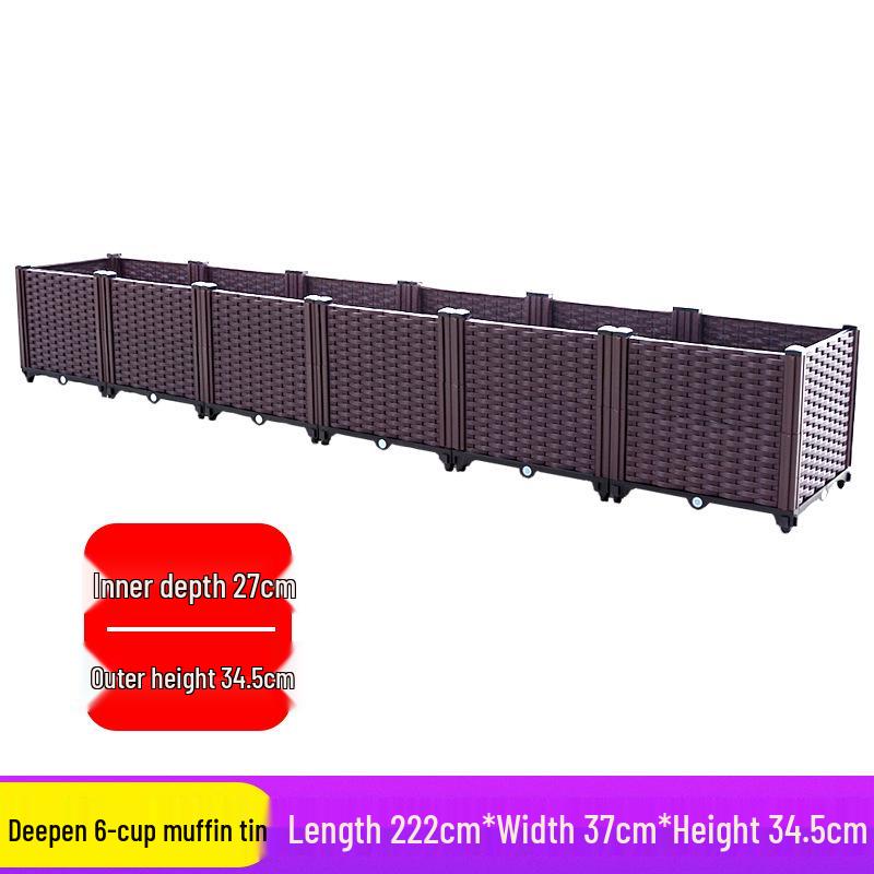 Large Thickened Plastic Vegetable Planter for Outdoor, Courtyard, Rooftop, Balcony
