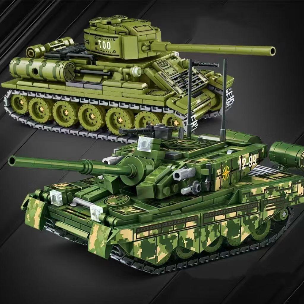 MOC 99A Основной боевой танк Военный Challenger Leopard Panther Тяжелый солдат Строительные блоки Модель Кирпичи Армия Игрушки для детей