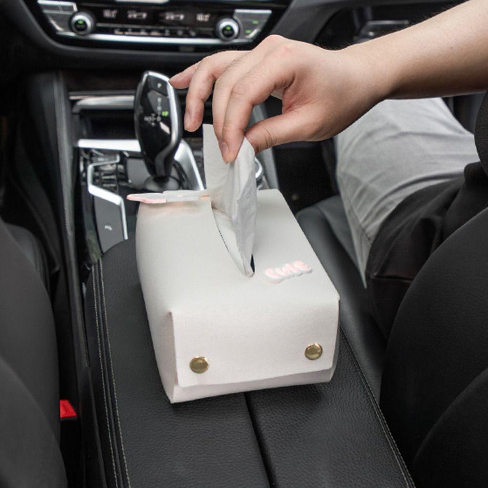 Advanced Sense Car Seat Back Tissue Case With Bowknot Tissue Hanging Bag Car Tissue Box Universal
