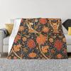 Винтажное садовое искусство Фланелевое одеяло Цветочное Теплое одеяло Декоративное одеяло для дивана Постельные принадлежности