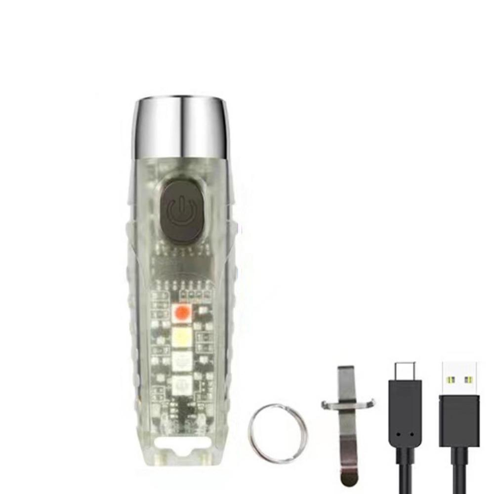 Супер яркий мини-фонарик-брелок, 11 режимов, перезаряжаемый через USB-C, портативный карманный фонарик, водонепроницаемый, высокая мощность