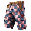 Мужские рабочие шорты с принтом Дня независимости и несколькими карманами
