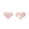 K10 Yellow Gold Heart Pink Shell Earrings L&Co 43-7824
