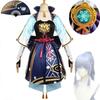 Kamisato Ayaka Cosplay Costume Ayaka Outfits With Fan For Halloween Cosplay Anime Role Play Comic Con