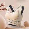Large Size Sports Underwear Women's Thin Section Without Rims Gather Seamless Adjustable Bra with Front Buckle Beauty Back Fitness Bra Yoga Vest