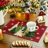 1PC Rectangular Festive Christmas Placemats Modern Home Use Table Mats Holiday Red Kitchen Printed Party Linen Dining 3 Styles