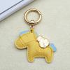 Horse Keychain Imitation Leather Cartoon Design Year of Horse Key Chain Bags Phones Cars Versatile Accessories