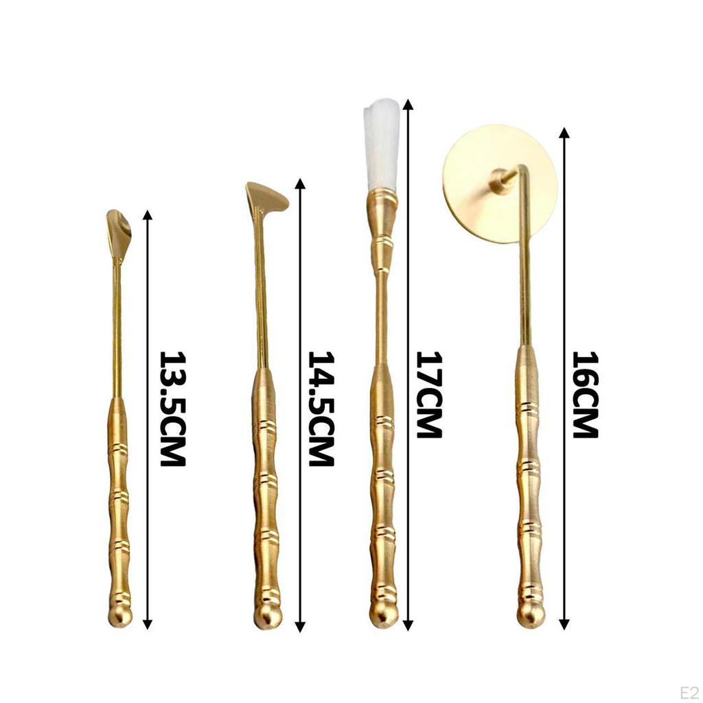 4 шт. латунный инструмент для изготовления благовоний, набор порошковых горелок, домашний аромат, китайская церемония