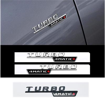 2 шт. ABS Наклейка-значок с логотипом Turbo 4MATIC на крыло автомобиля Для Mercedes Benz A45 C117 CLA 35 45 GLA45 X247 GLE53 AMG Аксессуары ZB1 6a