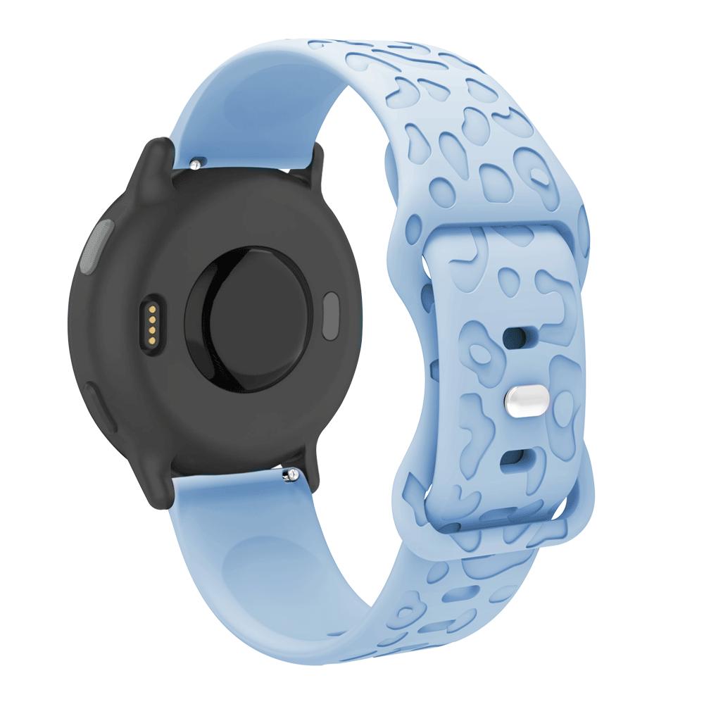 Силиконовый ремешок с леопардовым принтом 18 мм, 20 мм, 22 мм для Garmin Forerunner 245 255 265 Vivoactive 5 Venu SQ, ремешок для умных часов Huami Amazfit Bip GTS GTR