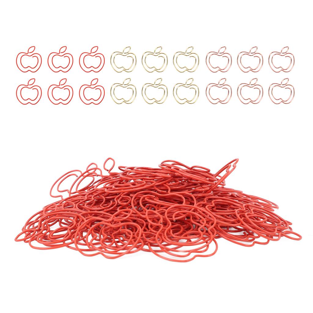 100 шт., фруктовые скрепки для бумаги, милые закладки, зажимы для бумаги, портативные забавные маленькие скрепки для бумаги с прозрачным 