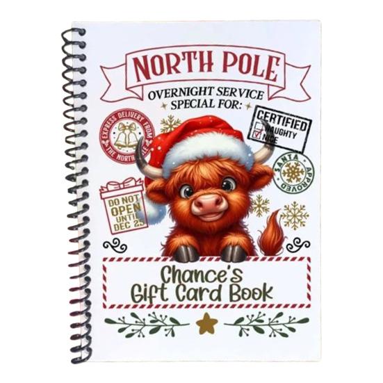 Книга подарочных карт на Рождество, на спирали, держатель для подарочных карт, сделай сам, Счастливого Рождества, колледж