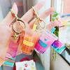 Cute Mini Pearl Milk Tea Keychain Adorable Acrylic Cartoon Style Keyring Accessory