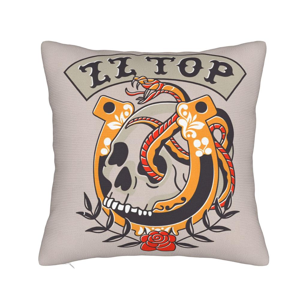 Band Zz Top Pillow Cover Retro Trendy Pillow Case For Sofa Bedroom Home Decor Design Pillowcases Birthday Gift