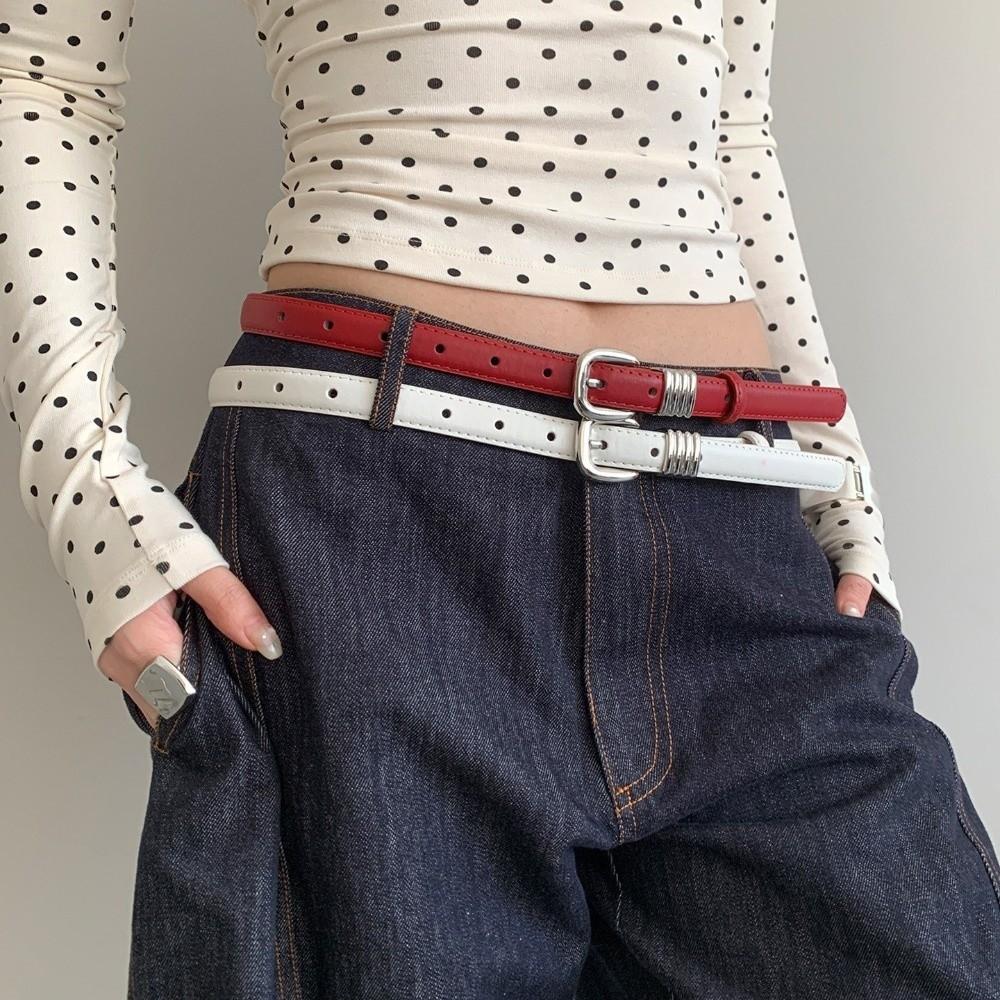 Thin Waist Belt Y2k Dress Jeans Belt Simple Women's Belt Spicy Girls