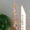 Suncatcher Crystal Wind Chime Star Moon Diamond Hanging Prisms Light Catcher Rainbow Chaser Jewelry Pendant Home Garden Decor