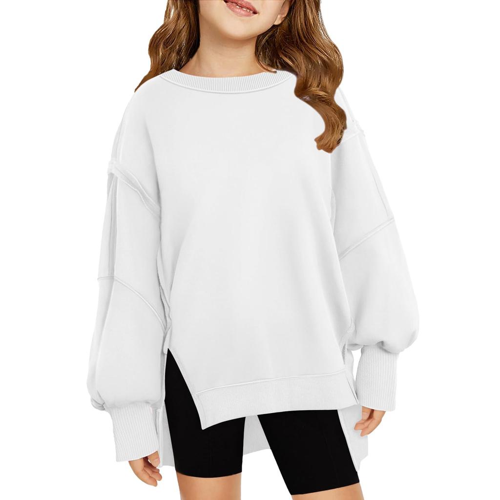 Boys Girls Children's  Loose Solid Color Shirt Sweatshirt Tops