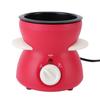 Electric Fondue Pot Set 2 Heating Gear Cast Iron Chocolate Fondue Maker with 10 Forks for Party Kitc