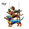 Dachshund Window Hanging Ornament, Acrylic Sun Catcher, Cute Lightweight Art Dog Decoration for Home Room Decor, Front Porch Catcher