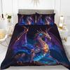 Dragon Bedding Set Double 3D Print Dragon Duvet Cover with Pillowcases Soft and Comfortable