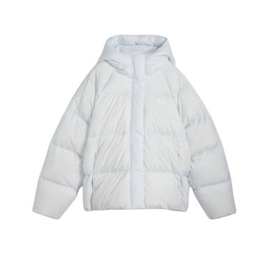 Женская базовая серия Sportstyle FW24 Lifestyle Down верхняя одежда Warmcell однотонная свободная куртка-пуховик на молнии с капюшоном 684079-42