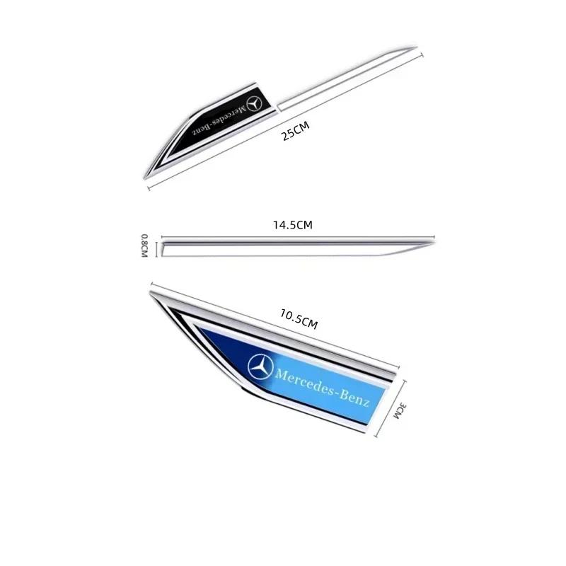 2Pcs Car Chrome Modified Car Body Side Doors Blade Car Stickers For Mercedes Benz S320 W164 W203 W204 W168 C180 E320 A200 CLA CL PHP9