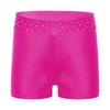 Girls Performance Shorts Sparkling Rhinestones Waistband Figure Skating Dance Gymnastics Bottom