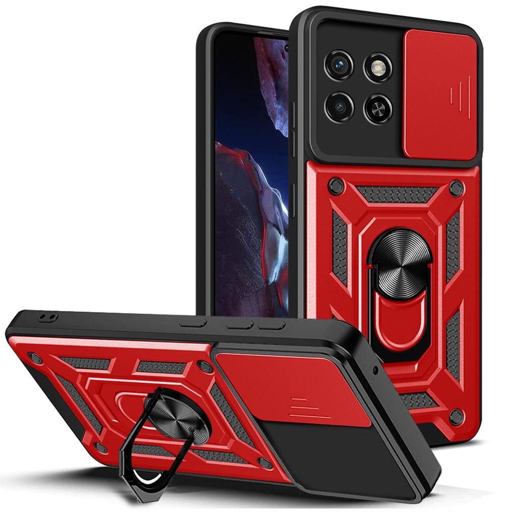 Чехол для защиты камеры Itel S23 ITEL S23 + S23 Plus Armor Hybrid Metal Rotating Ring Back Cover