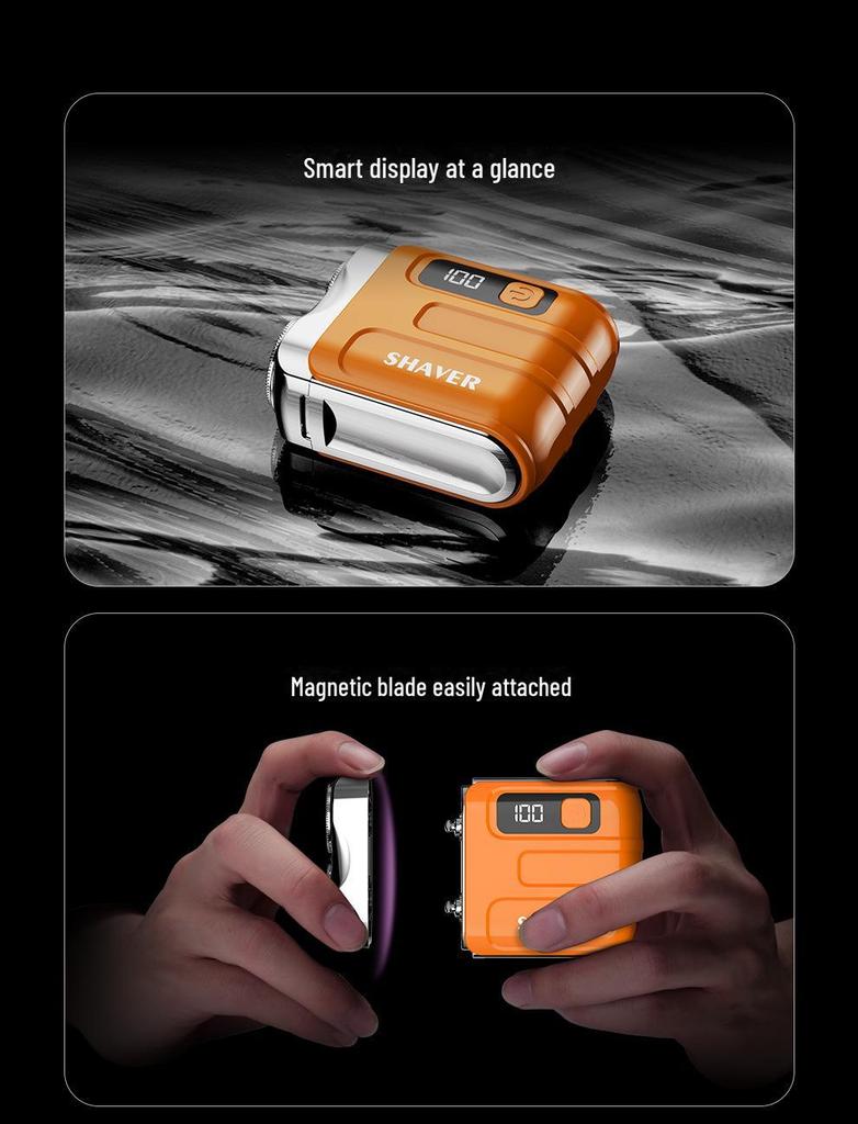 2025 Mini Electric Portable Silent Shaver with Digital Display – Super Clean Technology