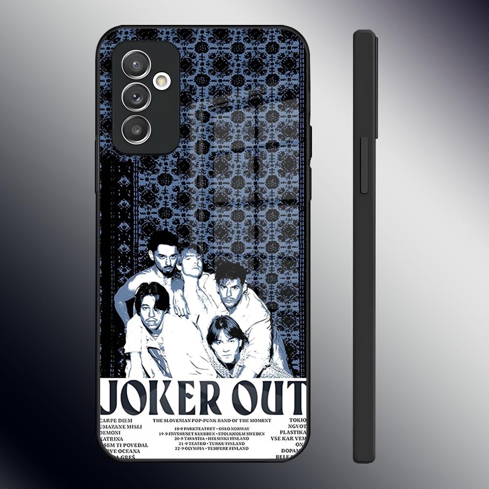 Чехол для телефона группы Joker Out для Samsung S24 Ultra S23 S22 S20 Fe S21 Plus A54 A34 A24 A53 A13 A16 Стеклянная задняя крышка