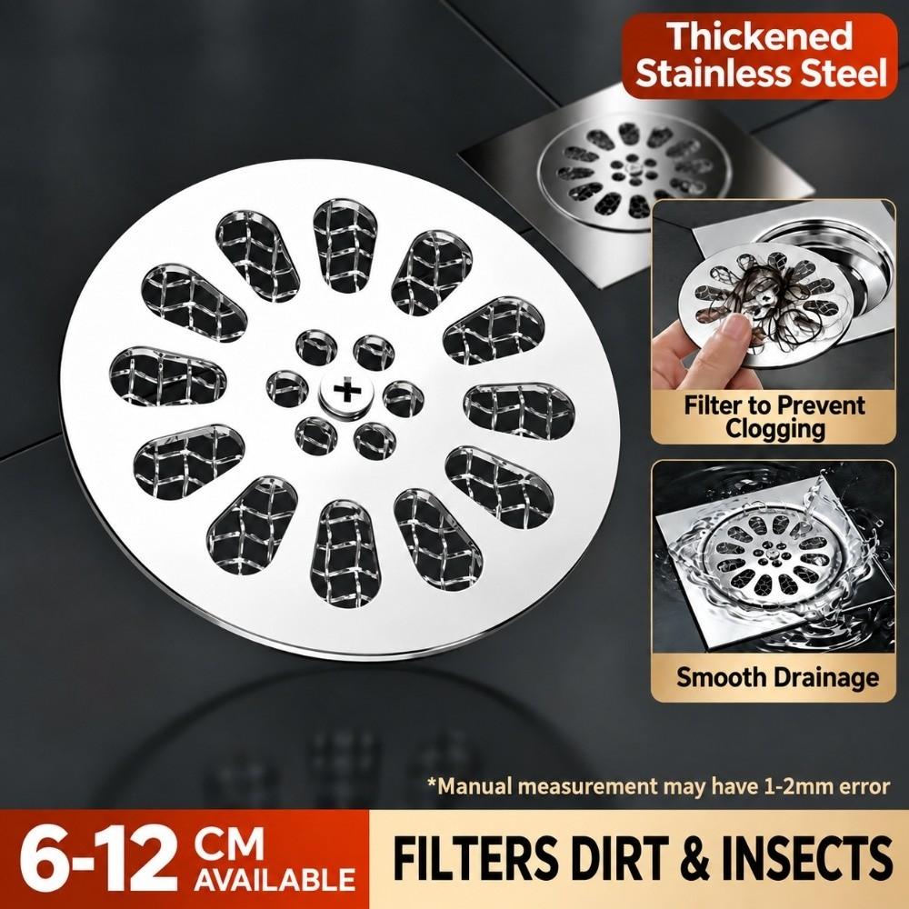 With Mesh Drain Cover Round Drain Strainer Easy Clean Sewer Cover Hair Catching