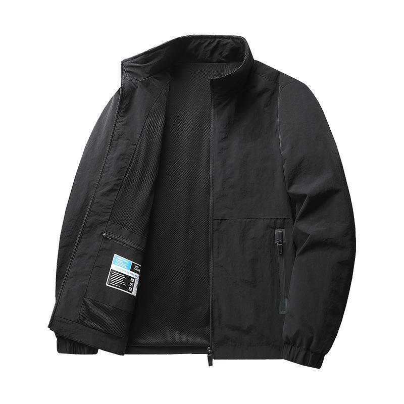 Новая весенняя повседневная мужская куртка спортивная повседневная свободная универсальная куртка с ветрозащитным воротником-стойкой