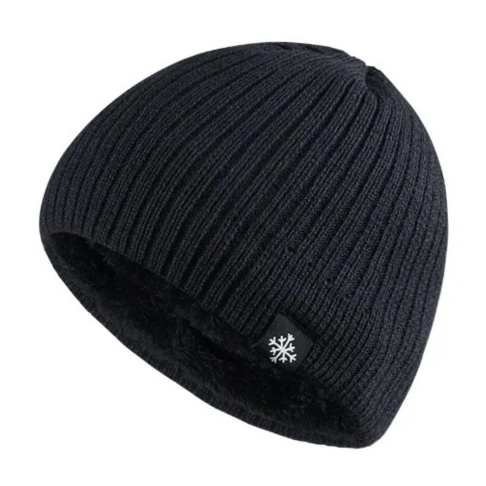 Fleece Lined Woolen Hat Velvet Ear Protection Hat Unisex Knitted Hat  Autumn Winter