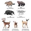 Christmas Forest Animal Ornaments Set: Deer, Elk, Reindeer, and Squirrel Models