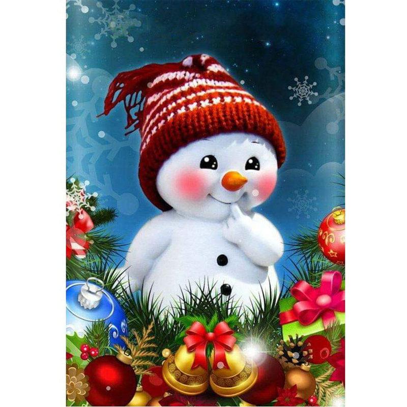 New 5D Diamond Painted Full Diamond Interior Decoration Snowman Santa Diy Painted Round Diamond Handmade