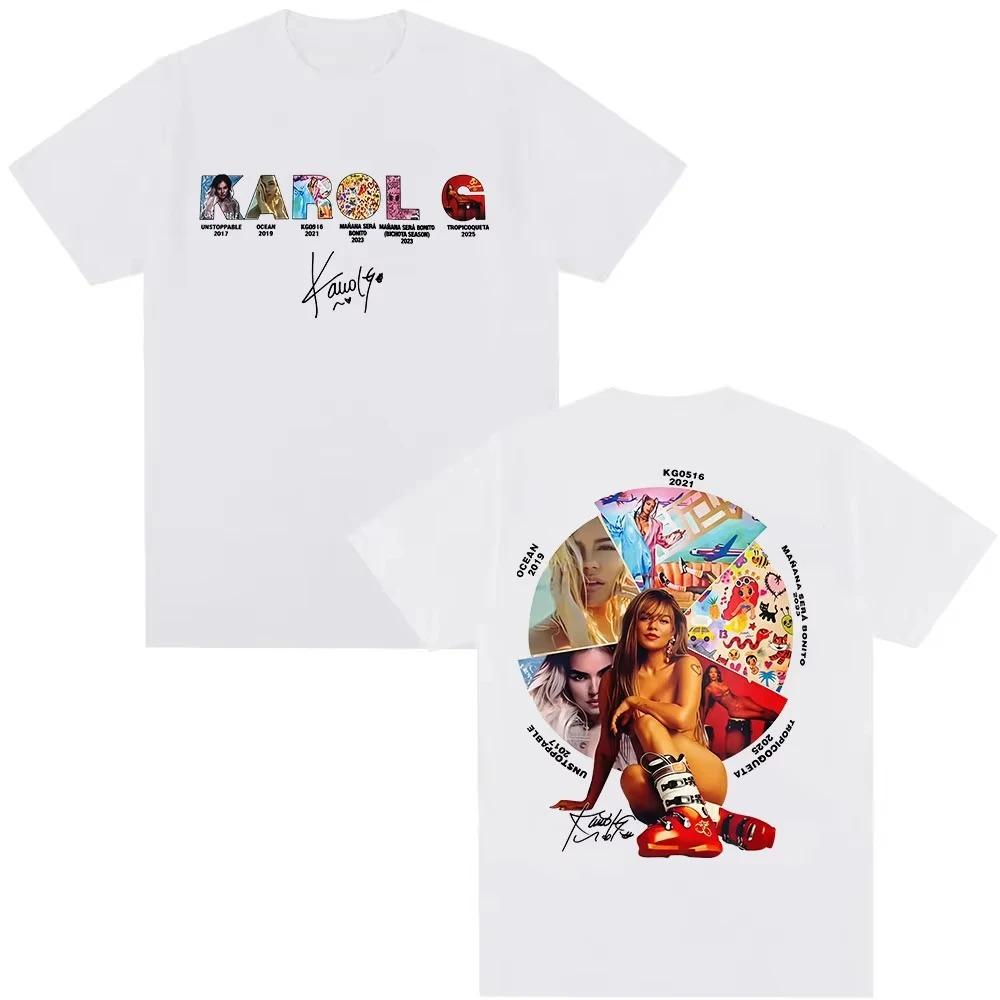 Cotton Short Sleeve Tshirt Limited Karol G Tropicoqueta Album 2026 Graphic T Shirt Unisex Women Vintage Aesthetic Clothing Tshirts