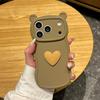 Мультяшные милые ушки медвежонка для iPhone16Pro Max Apple 17 чехол для мобильного телефона 15/14 матовый мягкий чехол