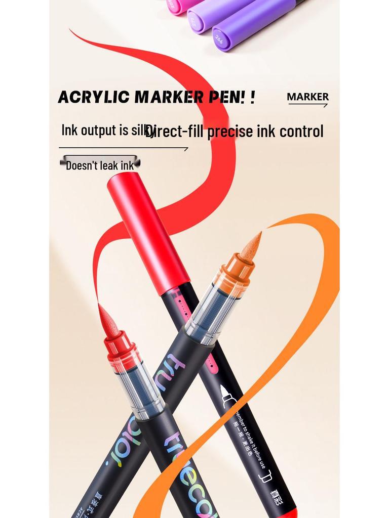Акриловые маркеры True Color, штабелируемые, непрозрачные, 60 цветов, художественные принадлежности для студентов, маркеры для граффити