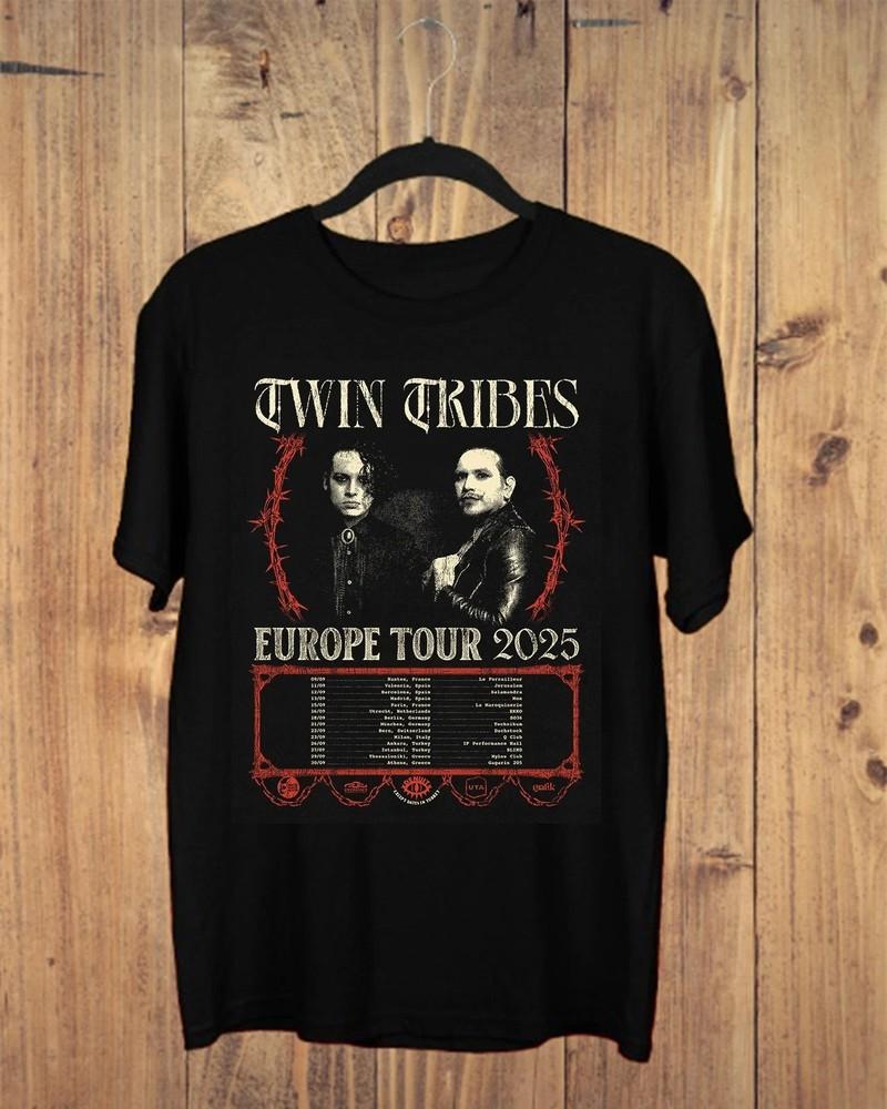 Twin Tribes Band Europe Tour 2025 Cotton T Shirt Full Size Unisex T-Shirt