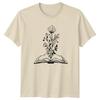 Flowers Bloom From Books Reading Unisexs TShirt Botanical Book Lover Birthday