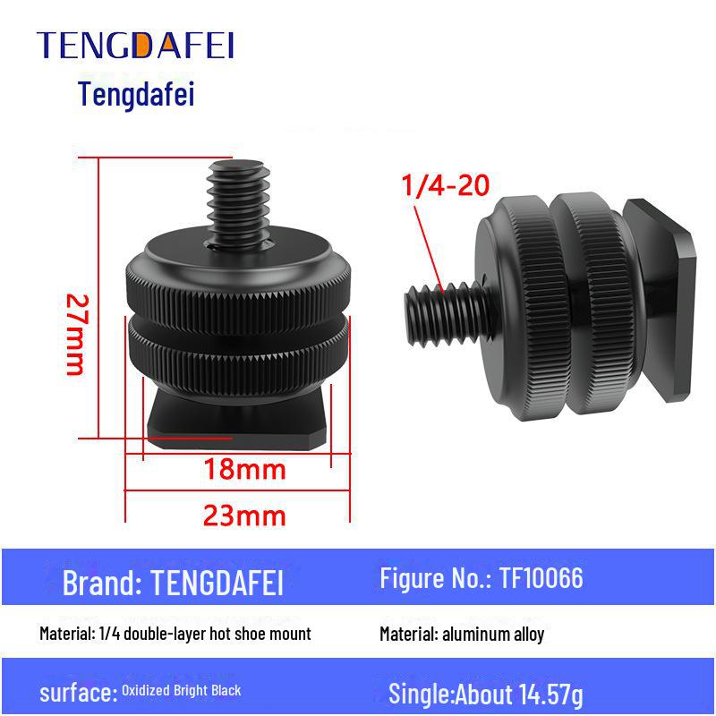 Адаптер для штатива с креплением на стойку для освещения и поворота камеры с резьбой 1/4" на 3/8" на M4/M5/M6/M8