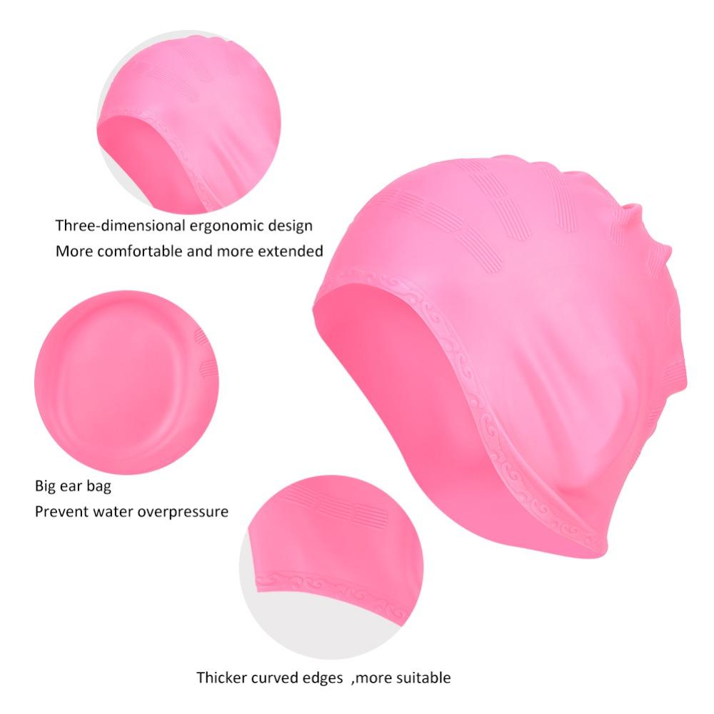 Silicone Material Swimming Pool Cap Comfortable Fit Sports Swim Hat Swimming Pool
