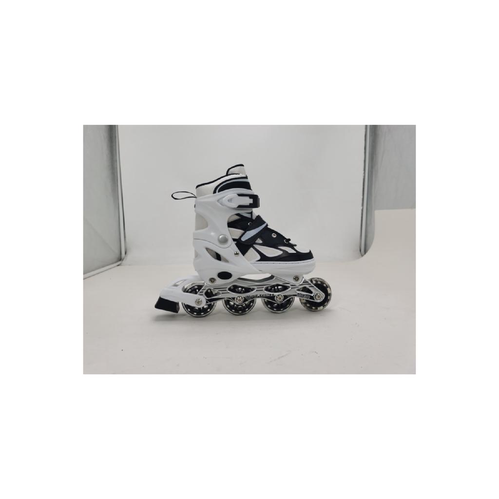 Фиолетовый двухрядный алюминиевый корпус с подсветкой, силиконовое колесо, регулируемая сумка для занятий катанием на коньках, подарок